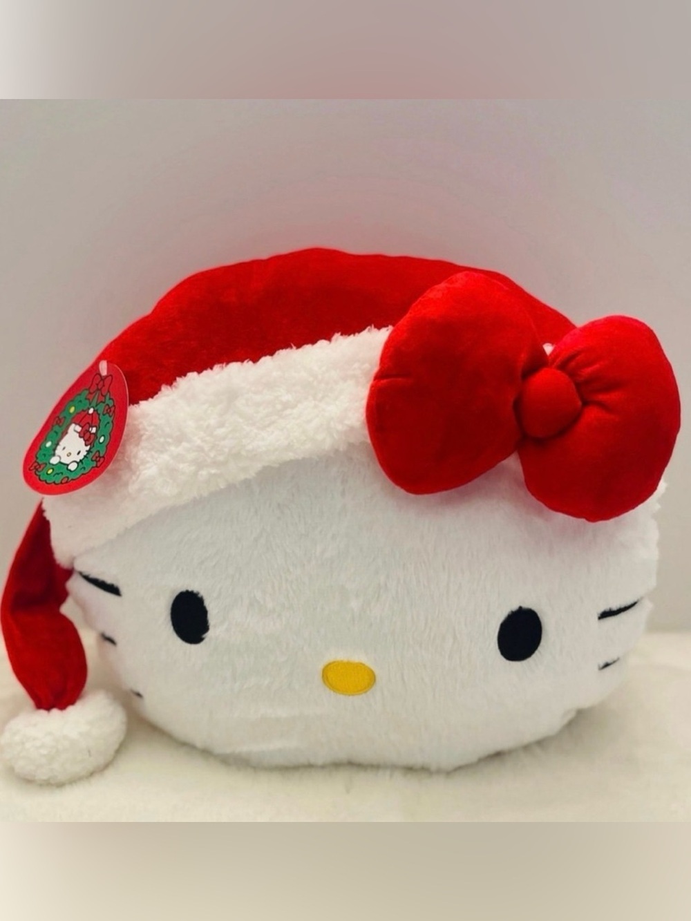 HELLO KITTY Sanrio Santa Christmas Holiday Plush Pillow Cushion 18” HTF New
